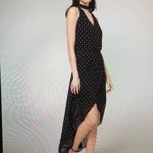 Dot high low dress
